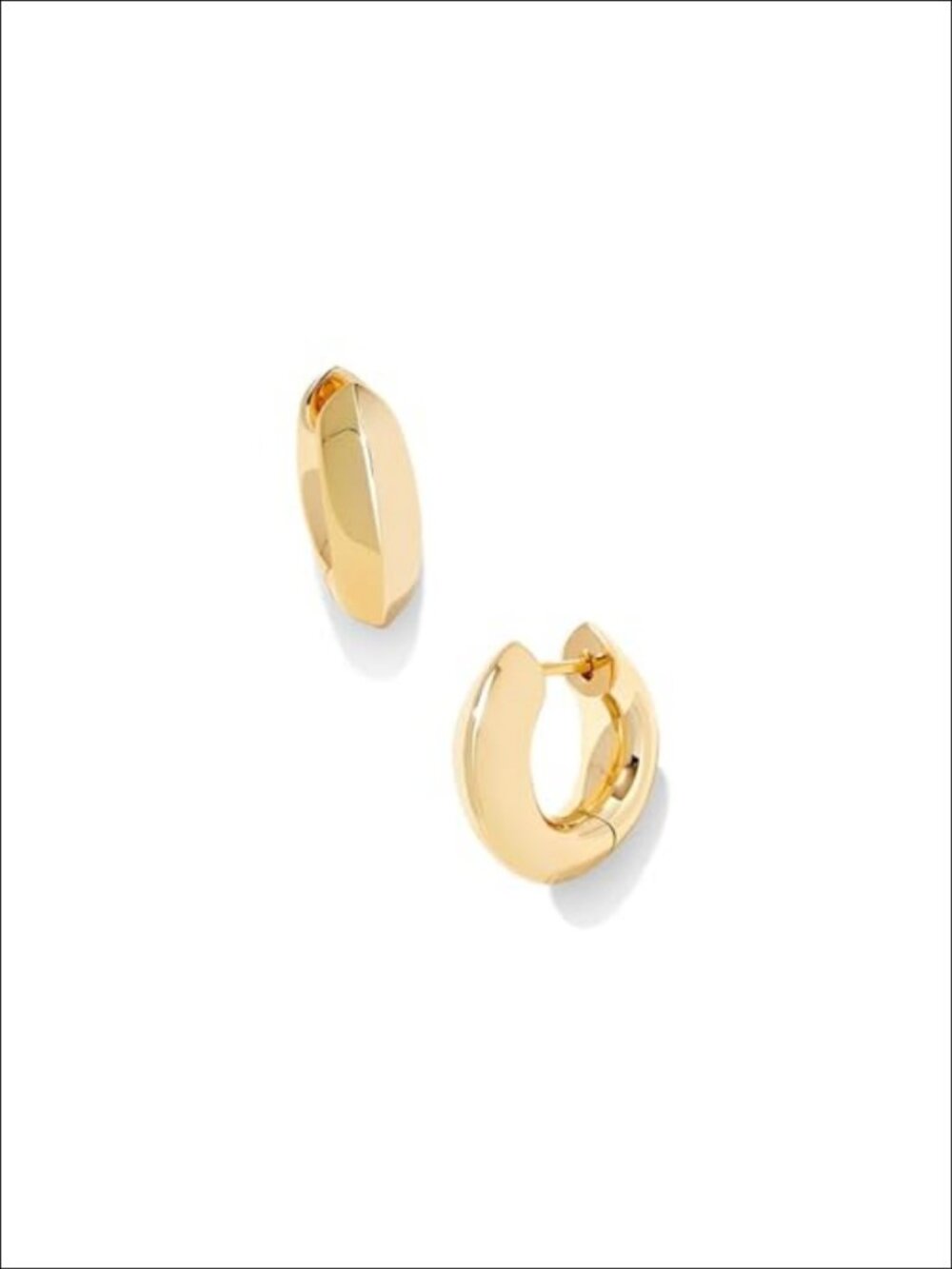 14k Yellow Gold Over Brass Huggie Earrings Vintage Everyday Jewelry